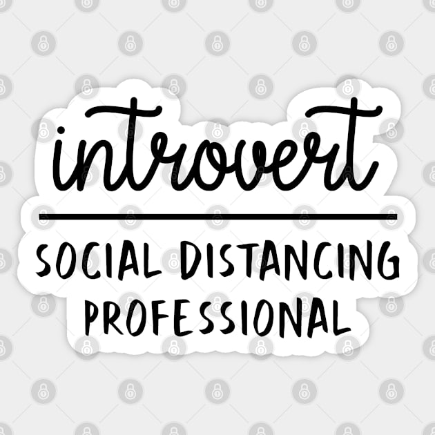 Introvert- Social distancing professional Sticker by JollyCoco